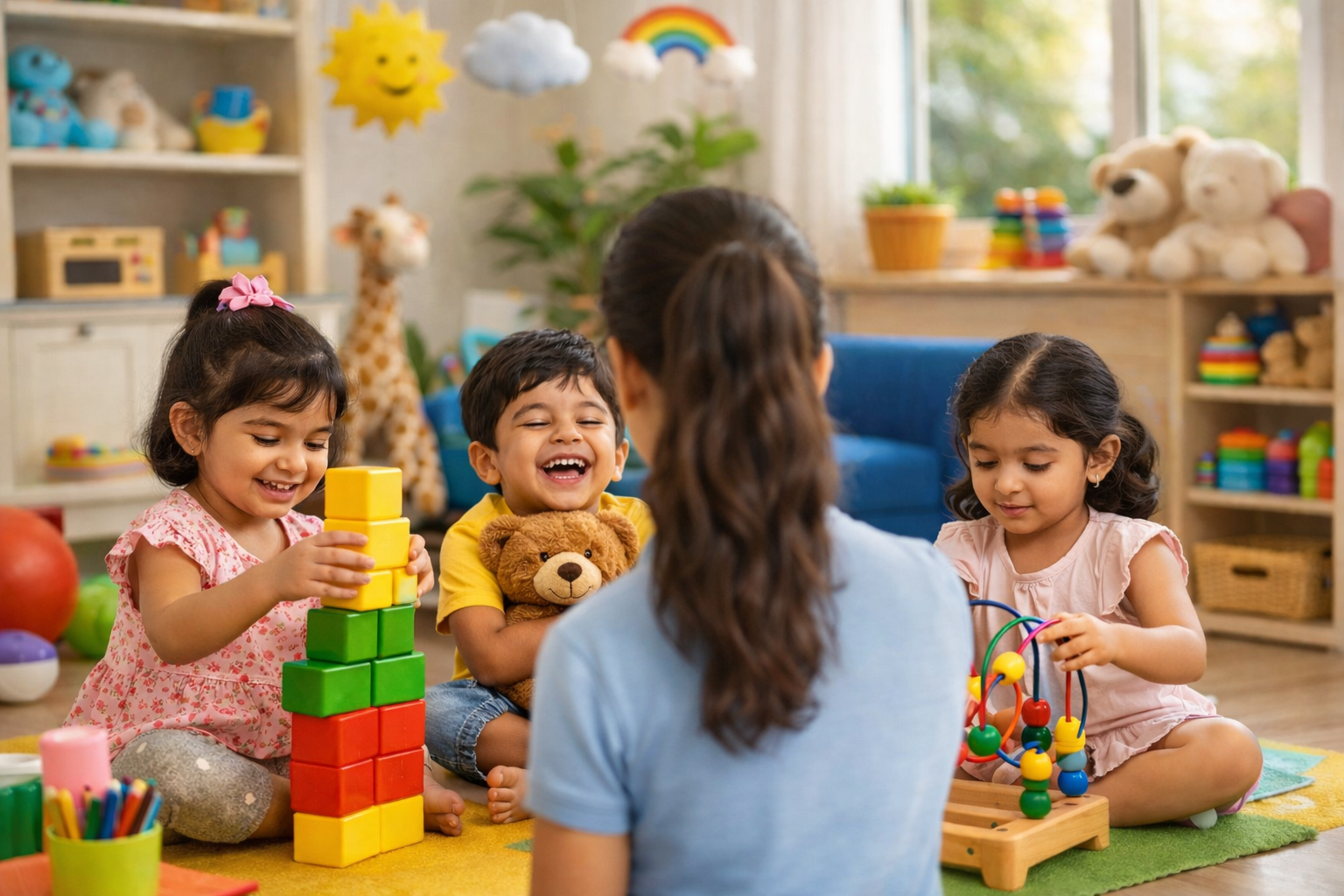 Children playing in daycare