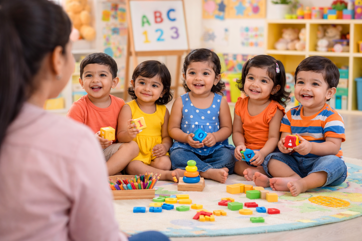 Nursery kids learning